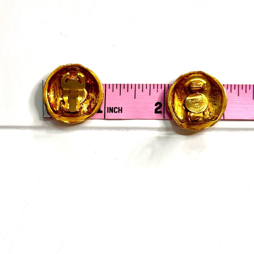 Vintage Chanel 24k Gold Earrings - Picture 3 of 9